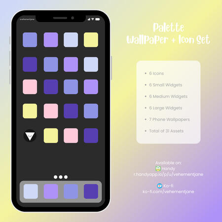Vehement Jane's Palette Wallpaper + Icon Set