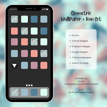 Geometric Wallpaper + Icon Set